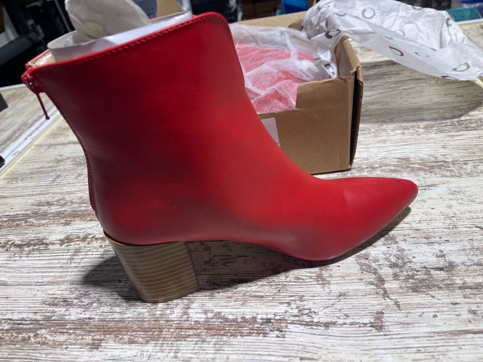 Journee Co. Womens Kayden Tru Comfort Foam Back Heel Zip Bootie, Sz. 7, New!