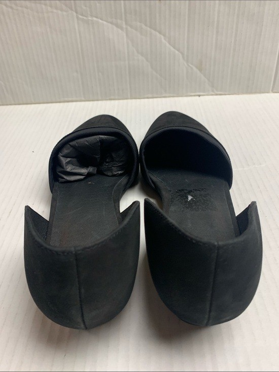 Eileen Fisher Ida Black D’orsay Suede Minimalist Flats Size 9