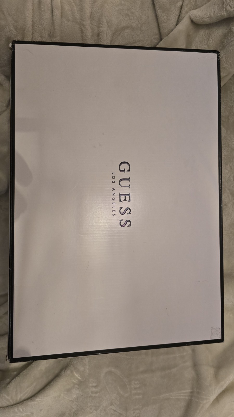 GUESS Jellio Women’s Knee-High Riding Boots Black Logo Round Toe Size 8M