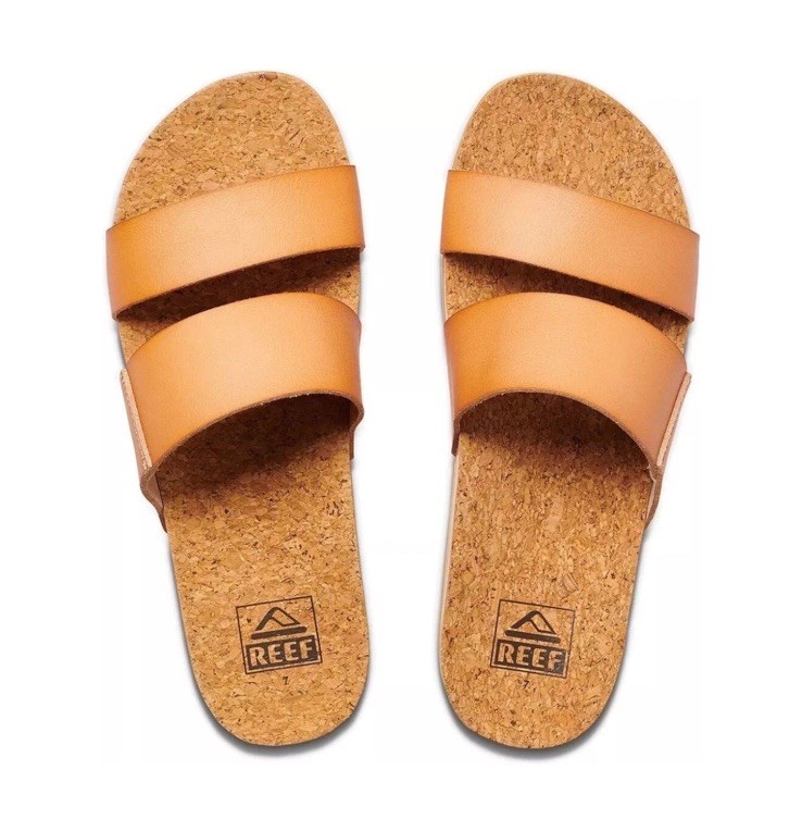 Reef Women’s Sizes Cushion Vista Hi Slip-on Sandal Natural Brown New