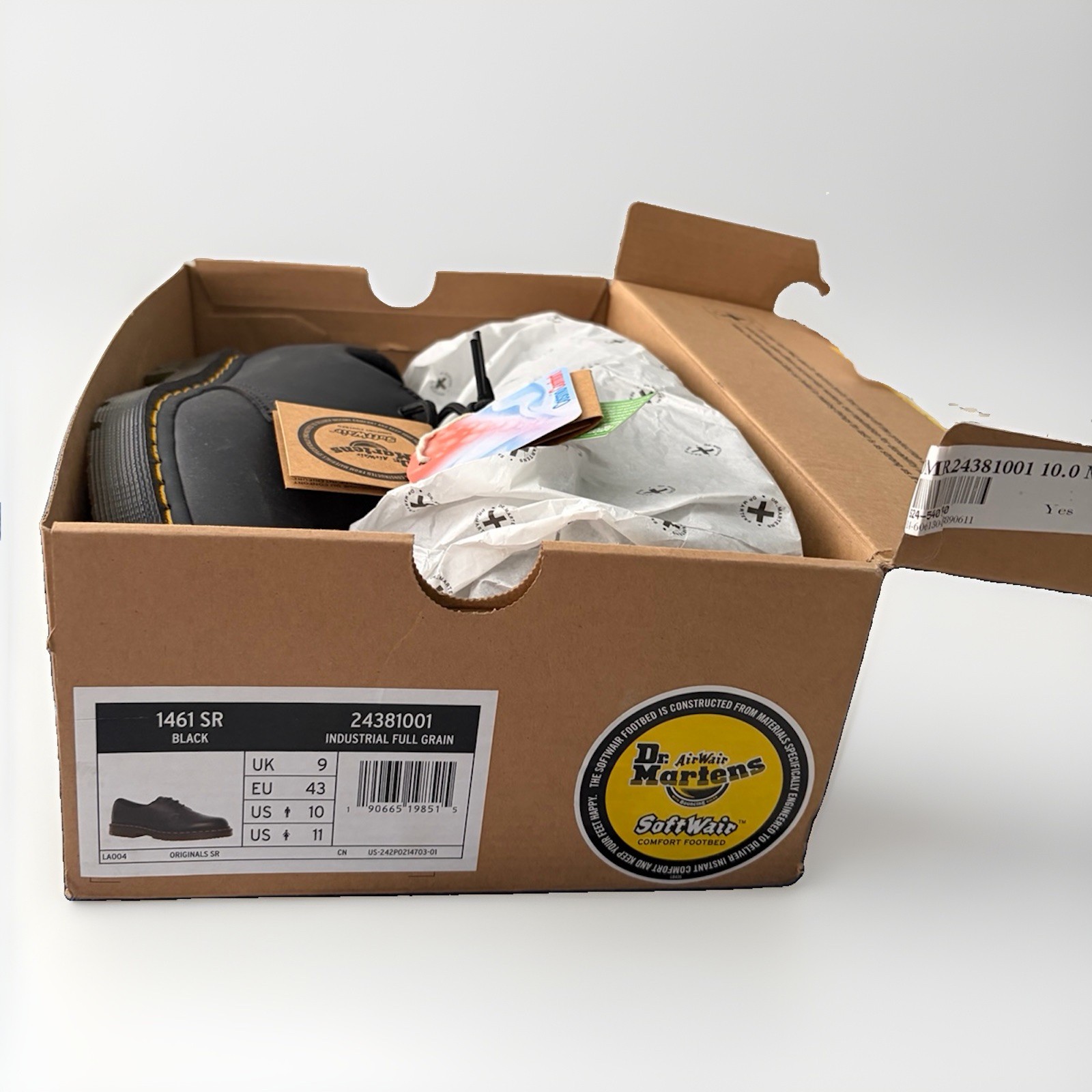 NEW Dr. Martens 1461 SR SoftWair Slip Resistant Shoes Black Women’s 11 Men’s 10