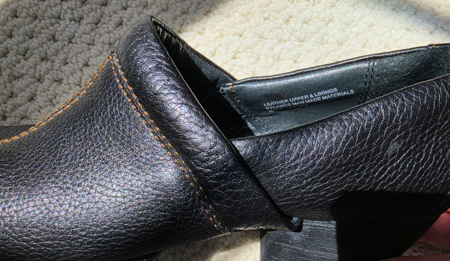 Born Black Leather Wedges Size 6.5 B72403 CQG12 Shoes Business Casual Walking