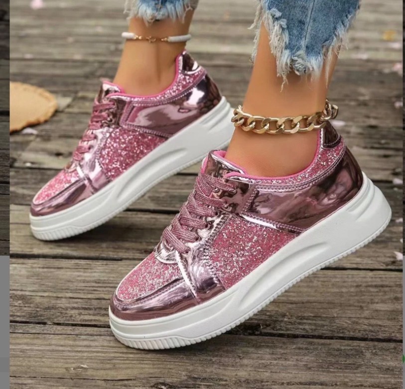 Women’s Fashion Sequins Platform Sneakers