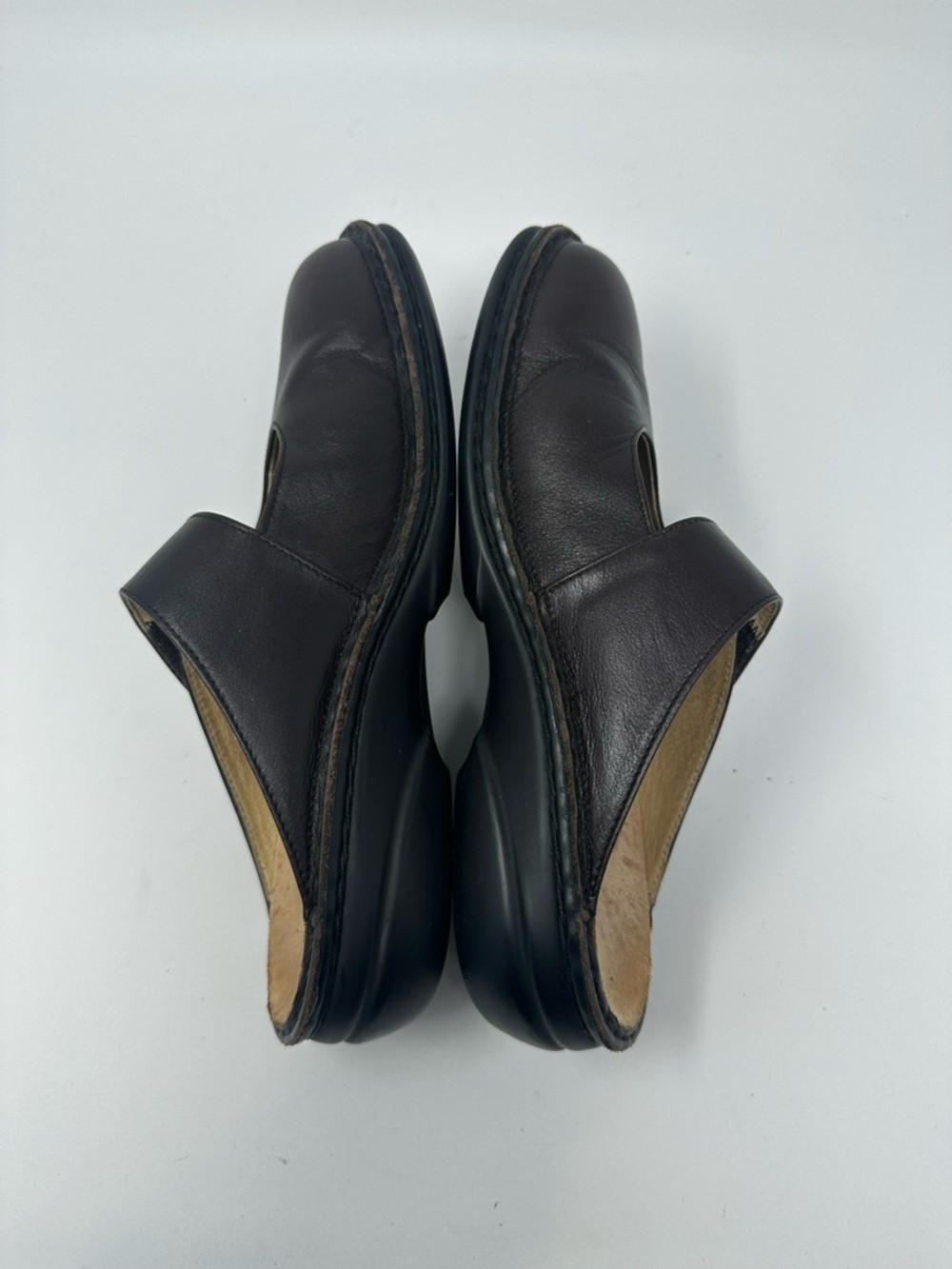 Finn Comfort Germany Stanford Leather Mary Jane Style Mules Clogs Size 40