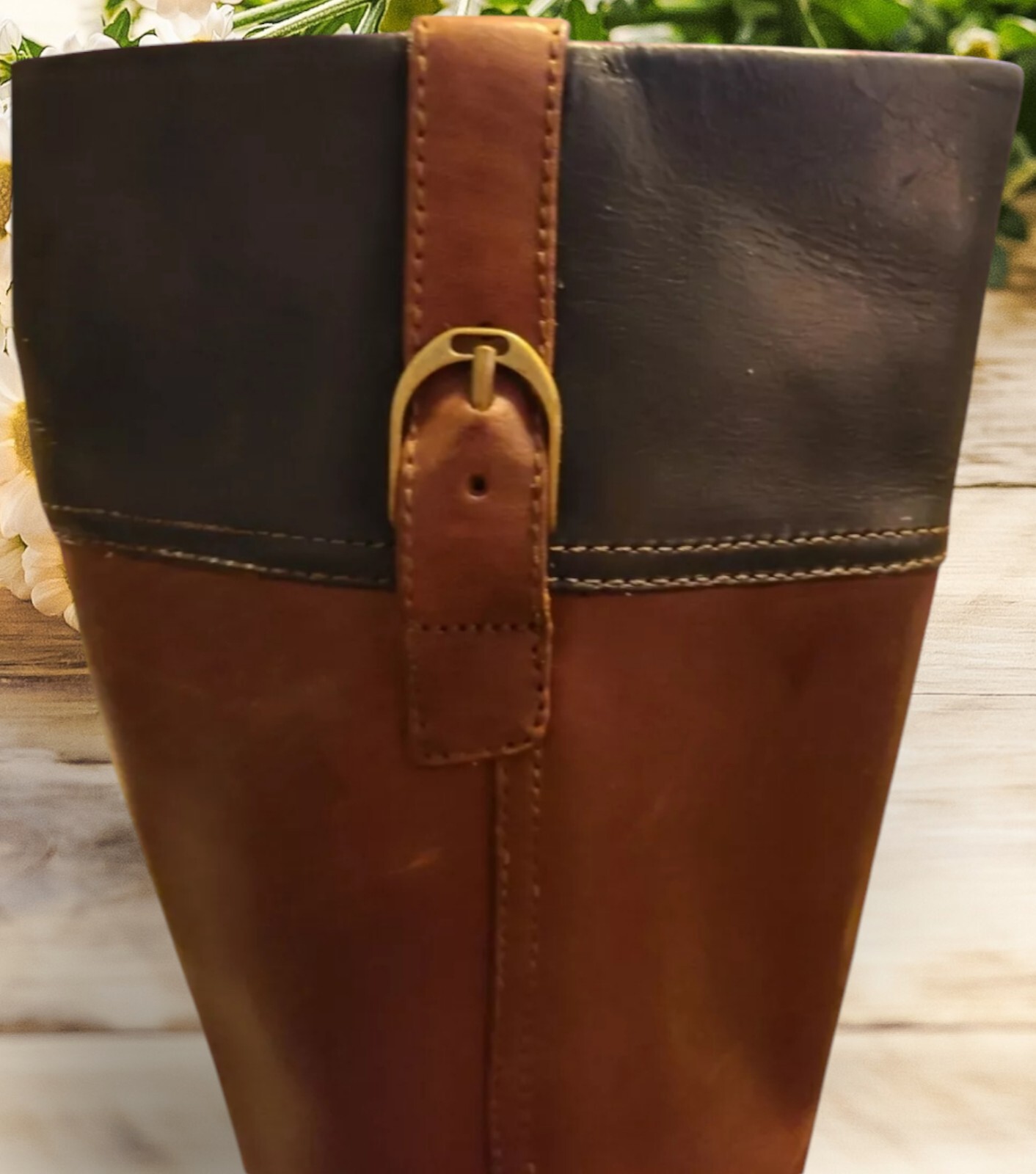ARIAT Tall Riding Brown Leather Zip Distressed Boots 10005045 Size EU 40 / US 9B
