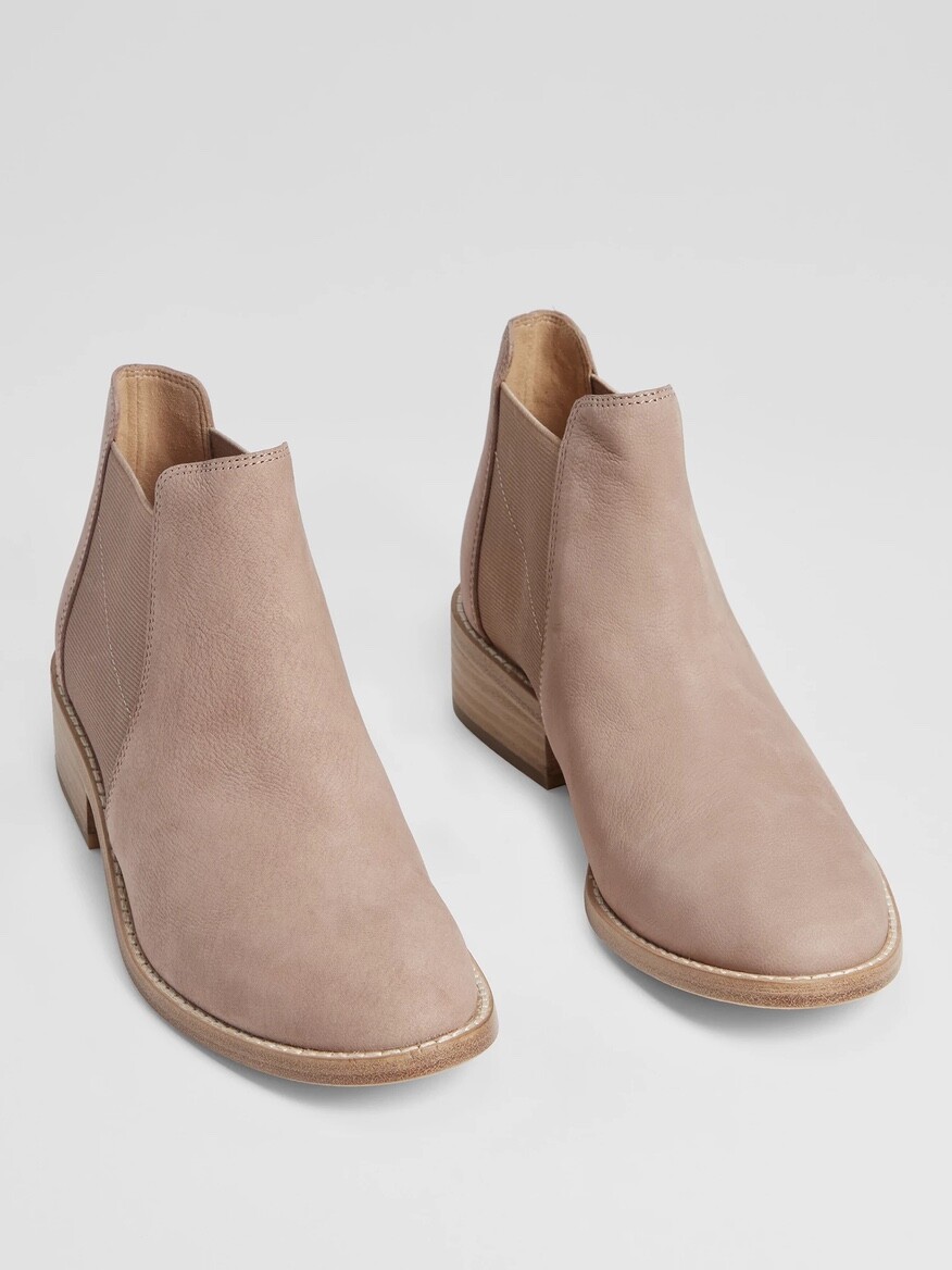 Roy Tumbled Nubuck Leather Brown Bootie 9 M