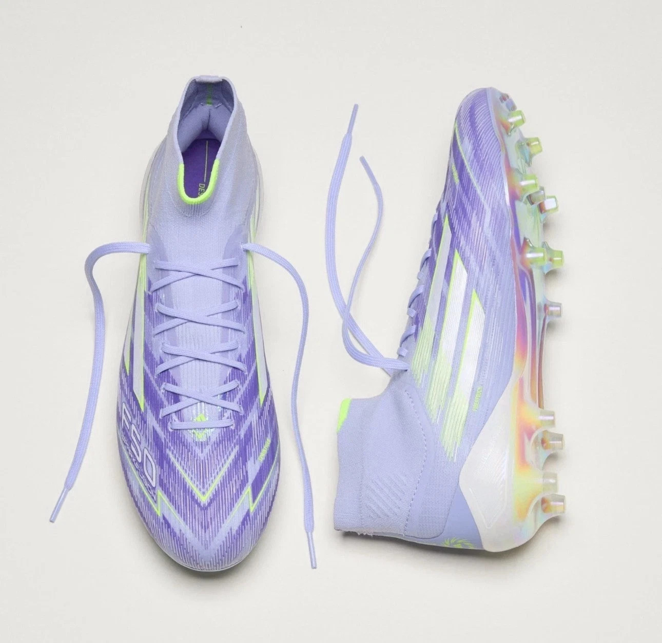 Adidas F50 Sparkfusion Elite Mid FG Size 9.5 Women’s Purple Neon Soccer Cleats