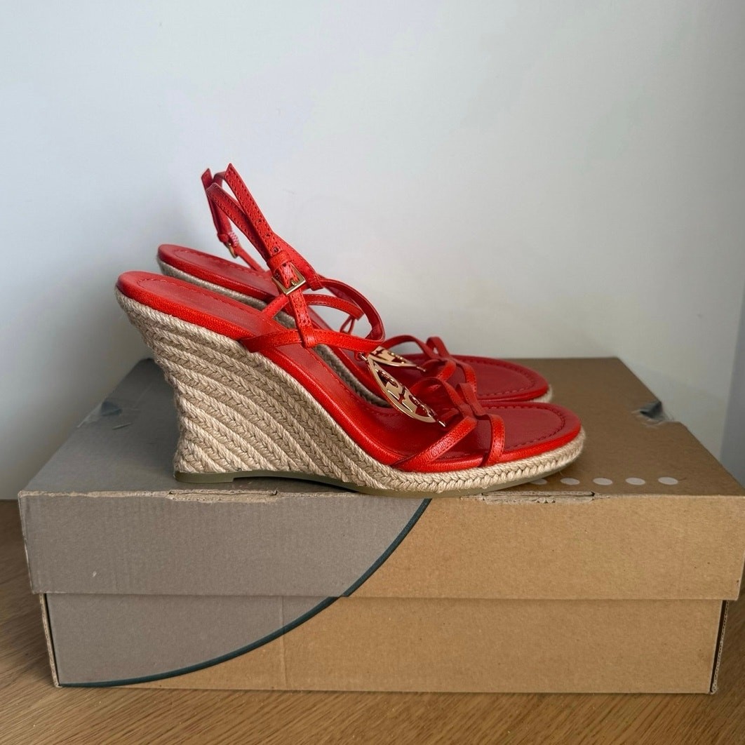 Tory Burch Capri Miller ‘Desert Flower Orange’ Women Wedge Heel- SZ 7.5