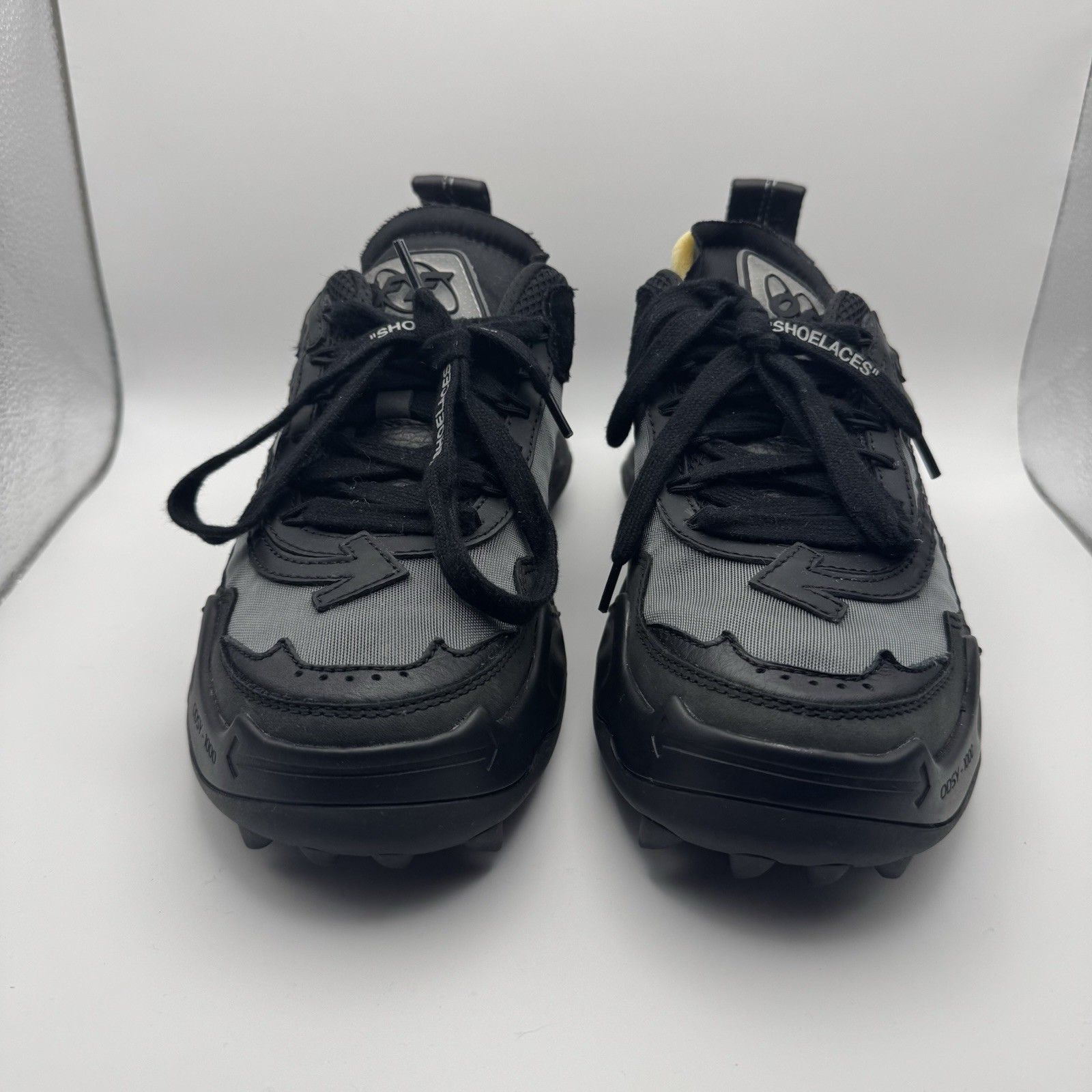 Off-White Odsy-1000 Women’s Size 6 Black Grey Designer Sneakers