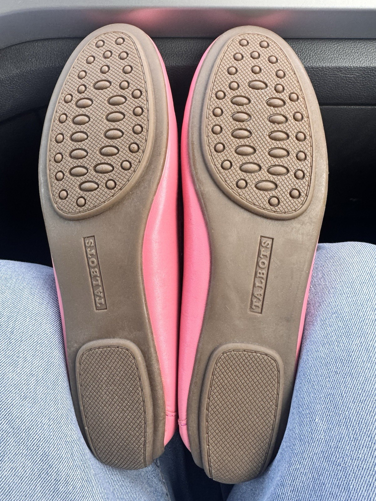 Talbots Taylor Pink leather laced driving moccasins NWOB SZ 11 Never been worn.