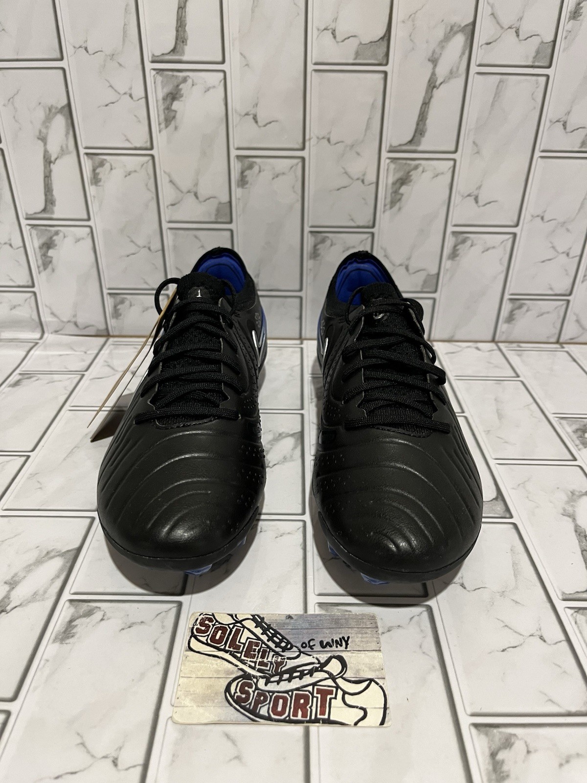 New Nike Tiempo Legend 10 Elite FG ACC Soccer Cleats Black Royal Blue Womens 8
