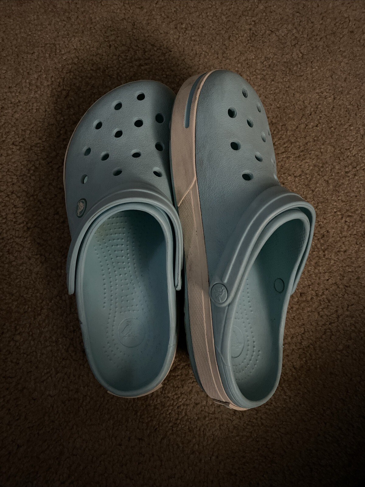 Crocs Men’s and Women’s Crocband Clog size 8 men size 10 women GUC Teal Blue