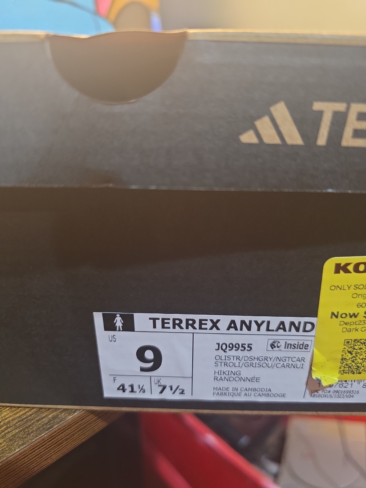 adidas Terrex Anylander Women’s Hiking Shoes Size 9 JQ9955 – NIB – Olive/Black