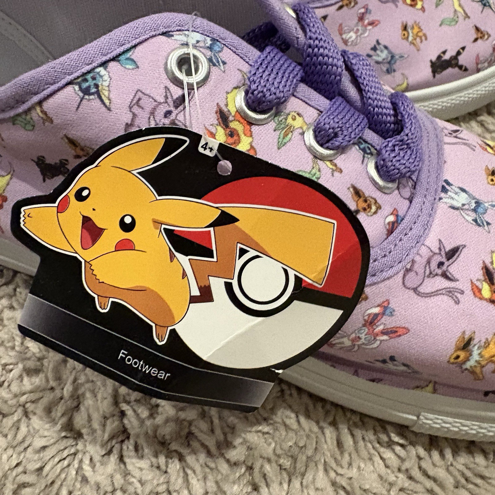 Rare Eevee Evolutions Low Top Lace Up Sneakers New with Tags Women’s Size 10