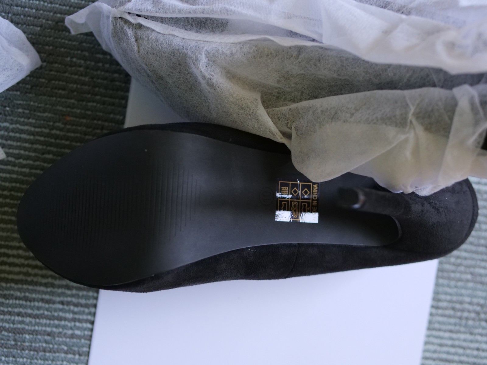 Matte Suede Stiletto Heels (Full Black)- New/Unworn (Clean)