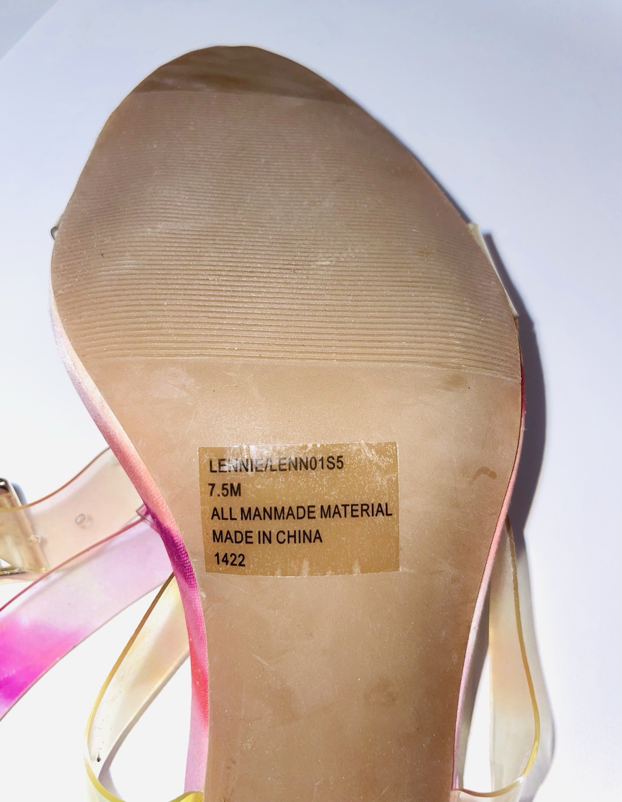 Betsey Johnson Sandals Size 8.5 floral see thru heels Lennie