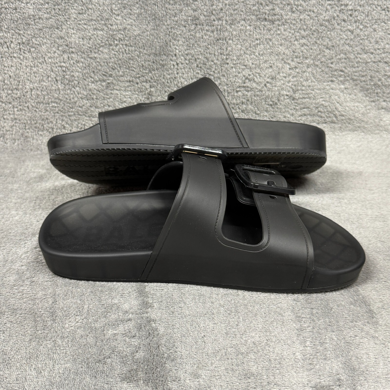 Balenciaga Mallorca Sandal Transparent Plastic Womens EU 35 Black W2DZ1-1000