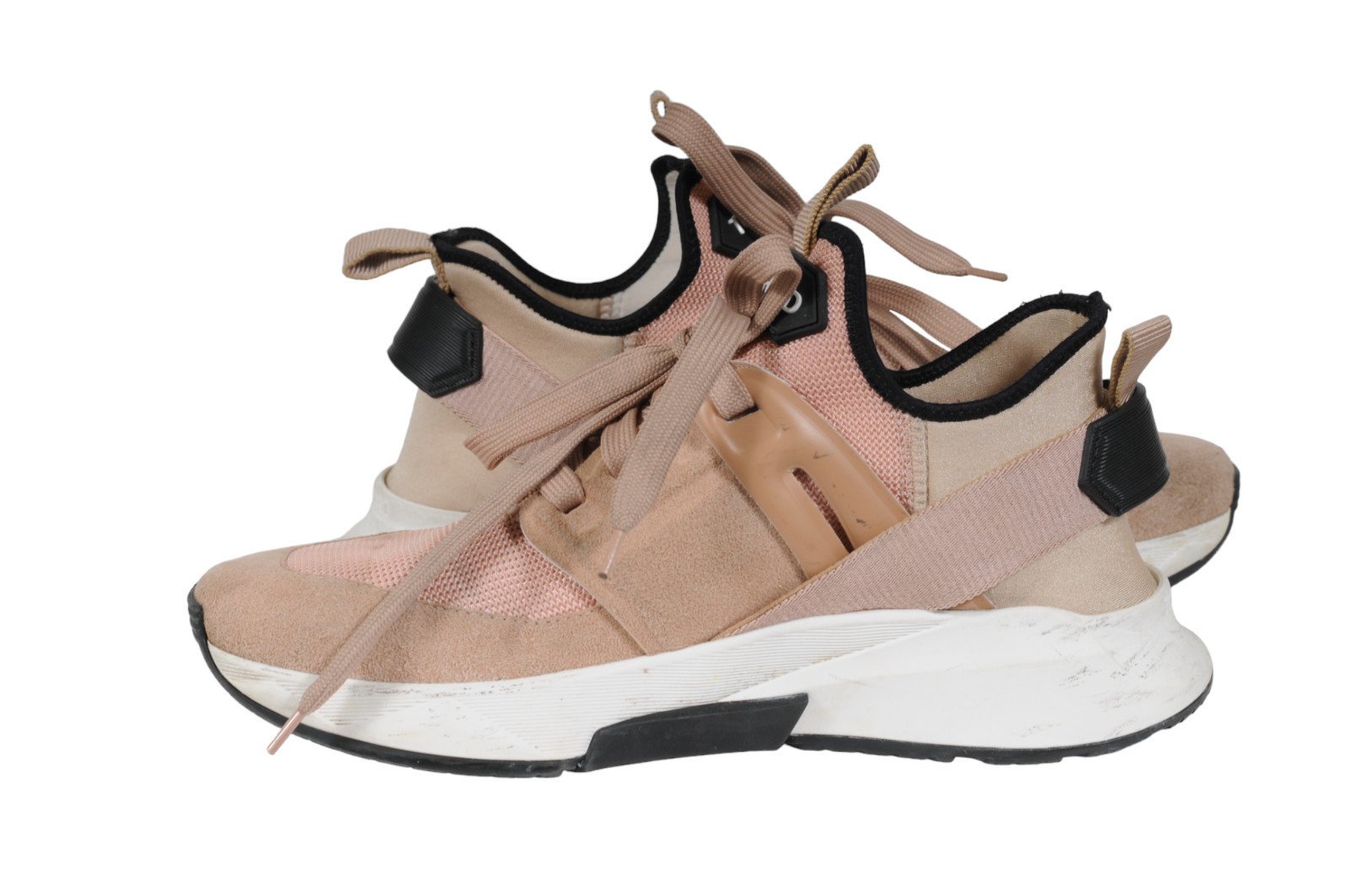Tom Ford Women Jago Low Top Sneakers US 7.5 EU 37.5 Pink Nylon Mesh Trainers