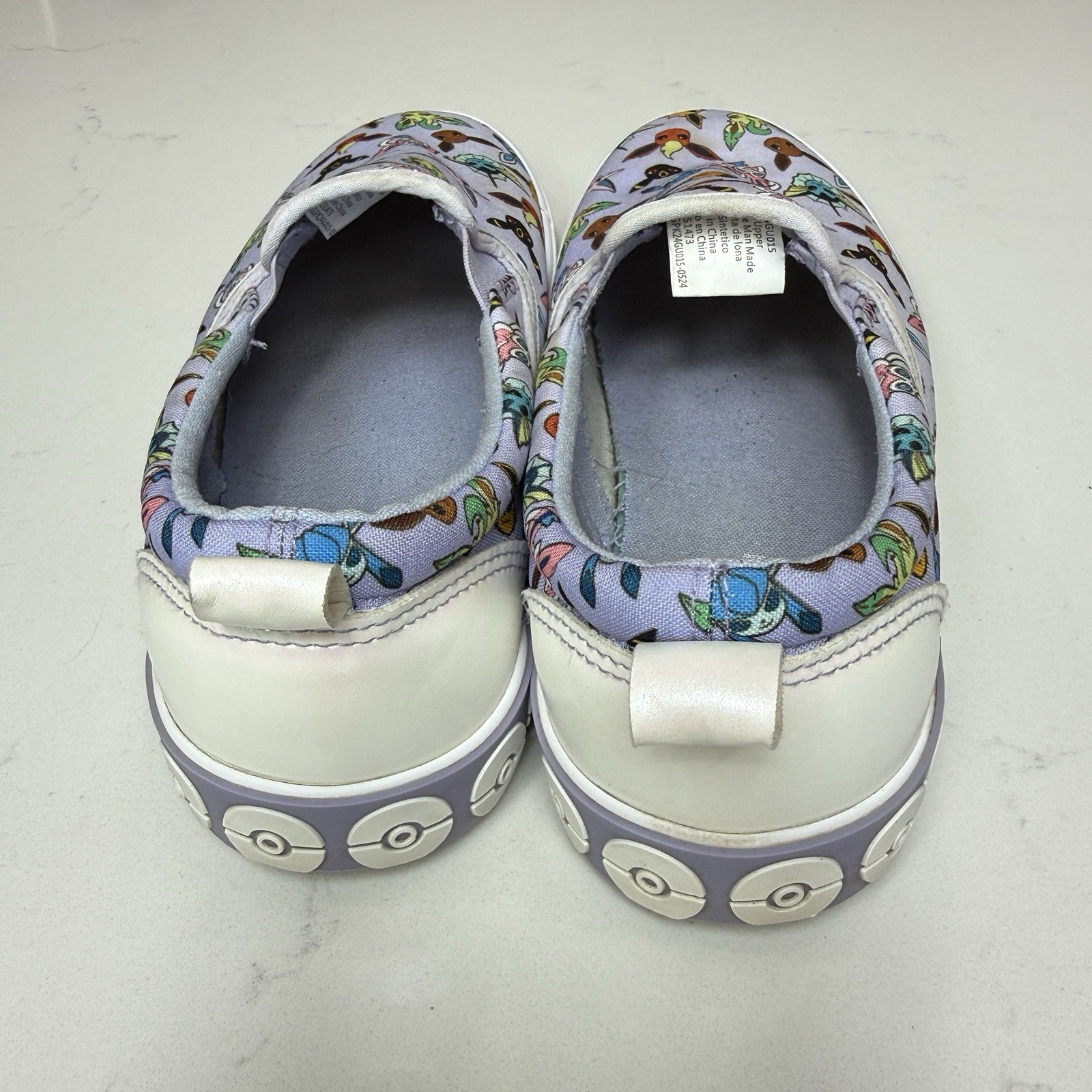 Ground Up Pokemon Shoes Youth Size 5 Purple SlipOn All Over Print Umbreon Eevee