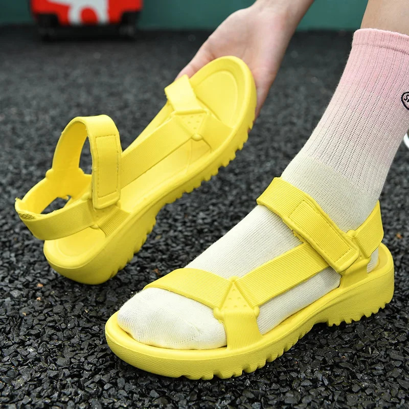 Womens Sandals Summer Trend Anti-slip Wear-resistant Lightweight EVA Flat…