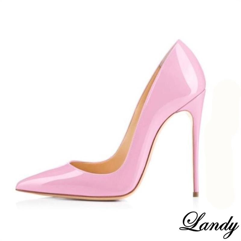 Womens High Heel Stiletto Pointed Toe Shiny Faux Leather Party Shoes Banquet Hot