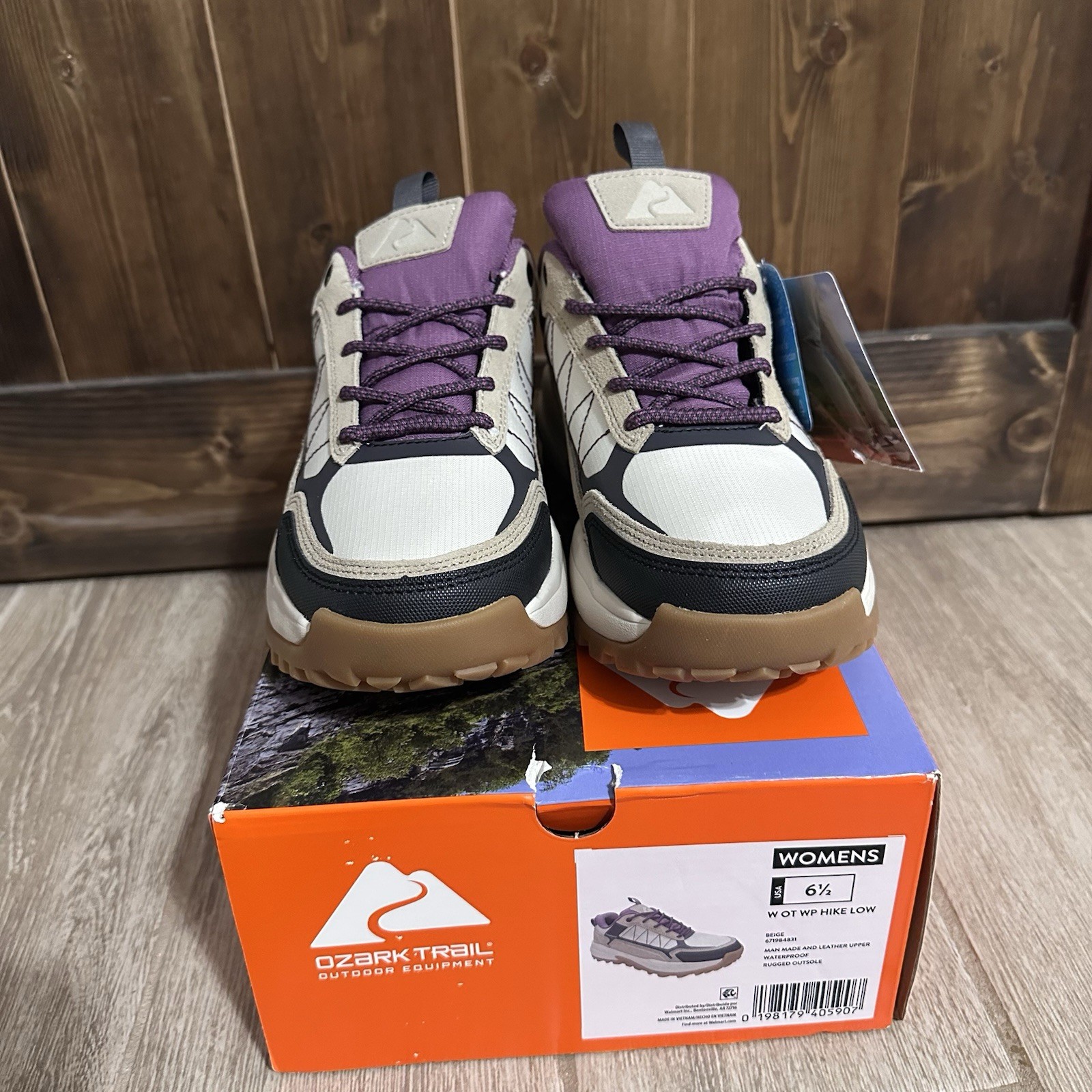 Ozark Trail Waterproof Hiking Sneaker Shoes W OT WP HIKE LOW Beige Size 6 12