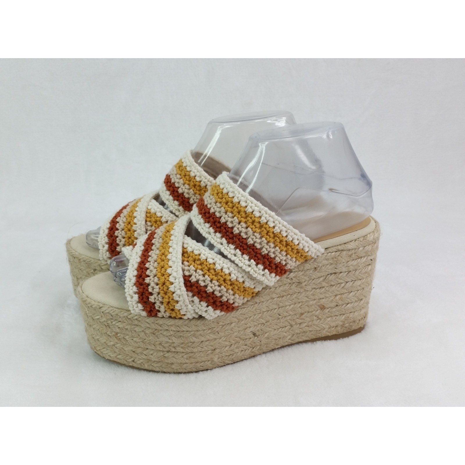 Castañer Elegant Cream Espadrille Wedge Sandals EU 39 US 7.5 Castaner Shoes