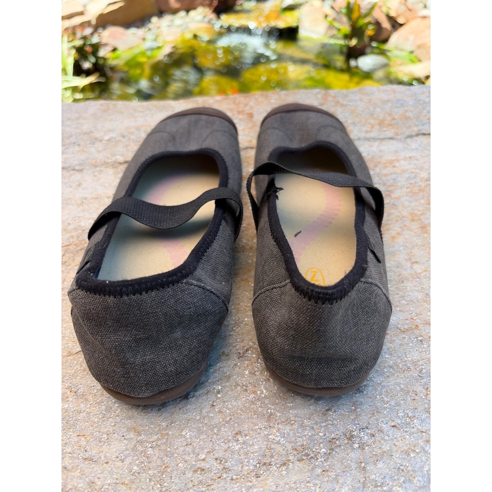 KEEN Sienna MJ Canvas Mary Jane Black Gray Flats Shoes Womens 10.5 1014731