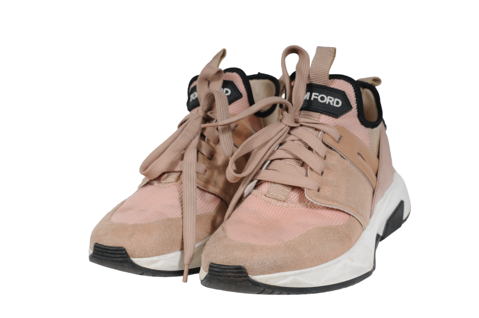 Tom Ford Women Jago Low Top Sneakers US 7.5 EU 37.5 Pink Nylon Mesh Trainers