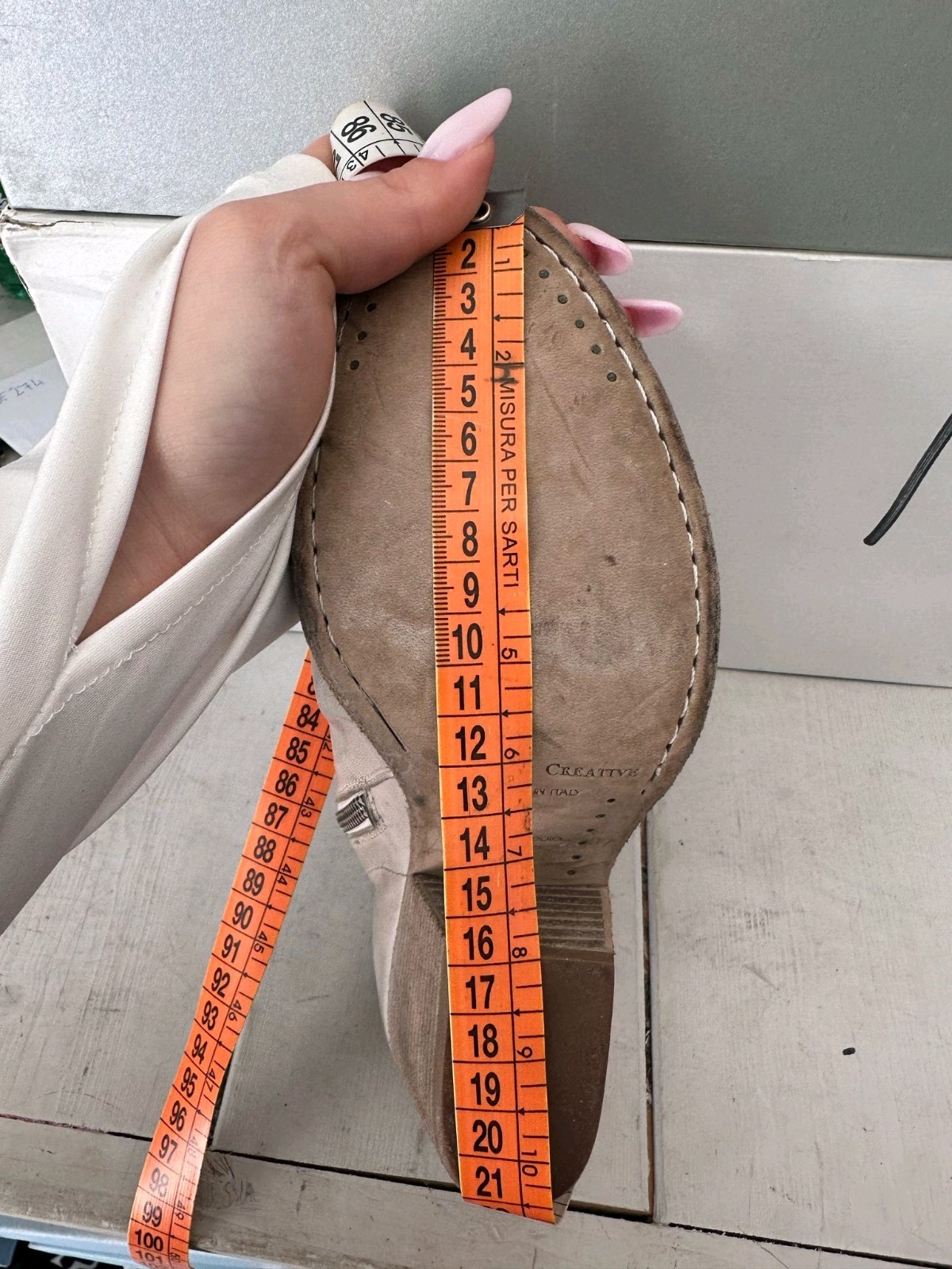 Officine Creative Boot Genuine Leather Women’s Grey SizeEu37 Heel 3 1/8in OF272