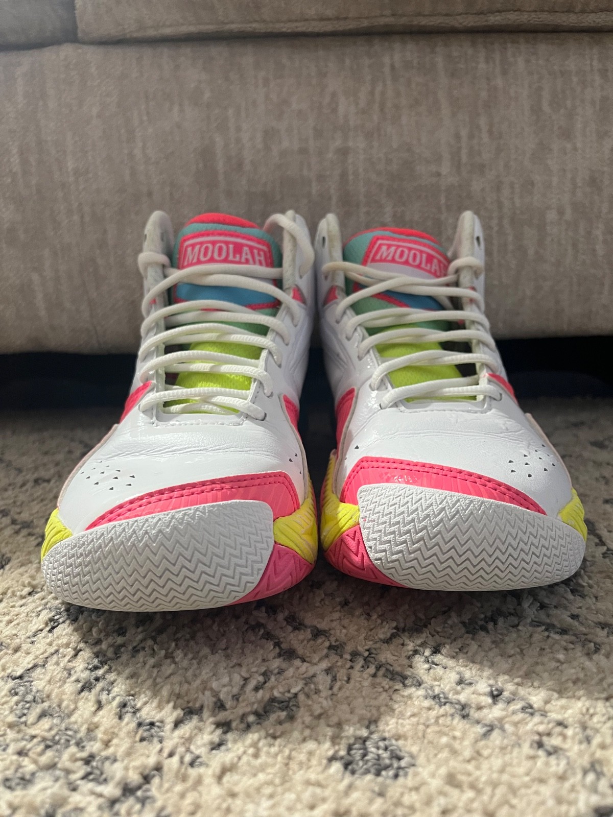 moolah kicks womens neon glo basketball shoes size 5