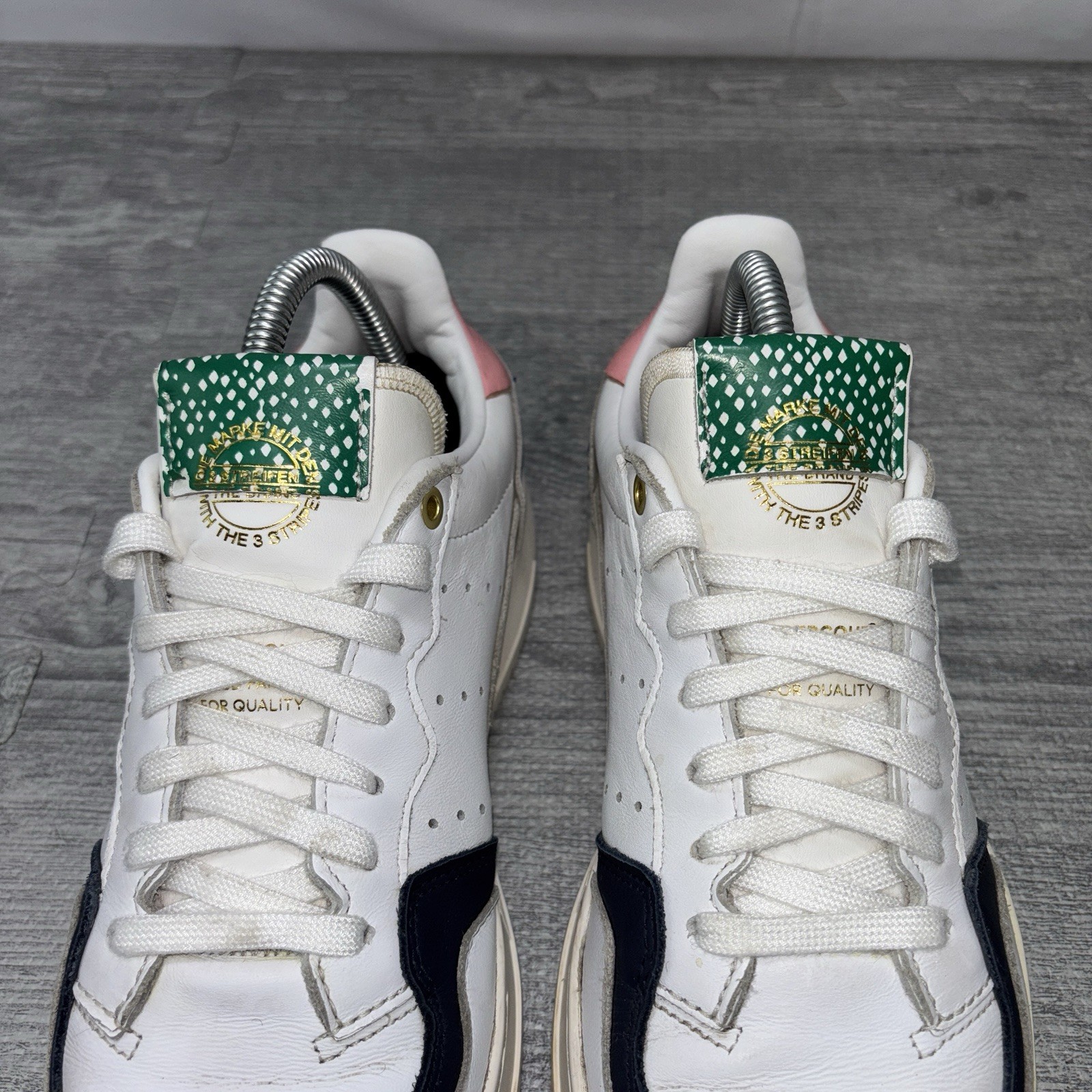 Adidas Her Studio London Sneakers Womens 8.5 Supercourt White Leather Pink Green