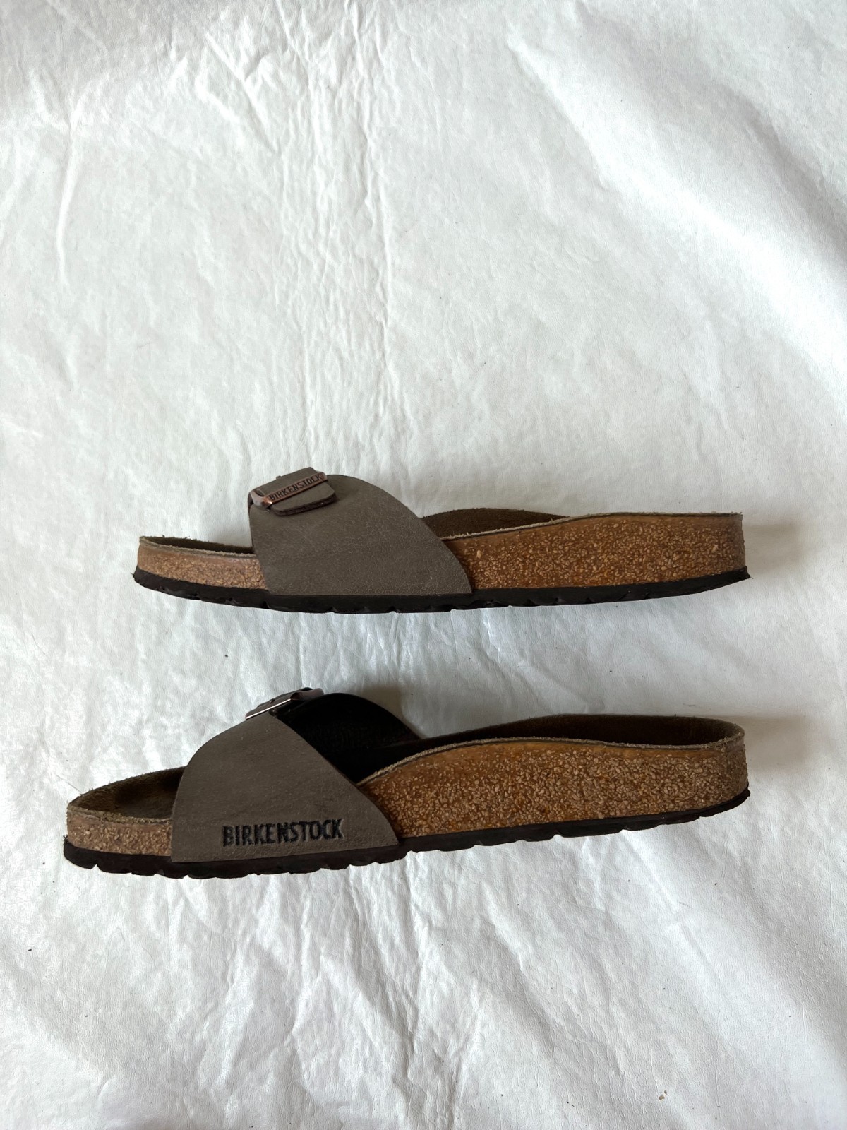 Birkenstock sandals Madrid brown birko flor one strap EU 38 7 7.5 narrow slides