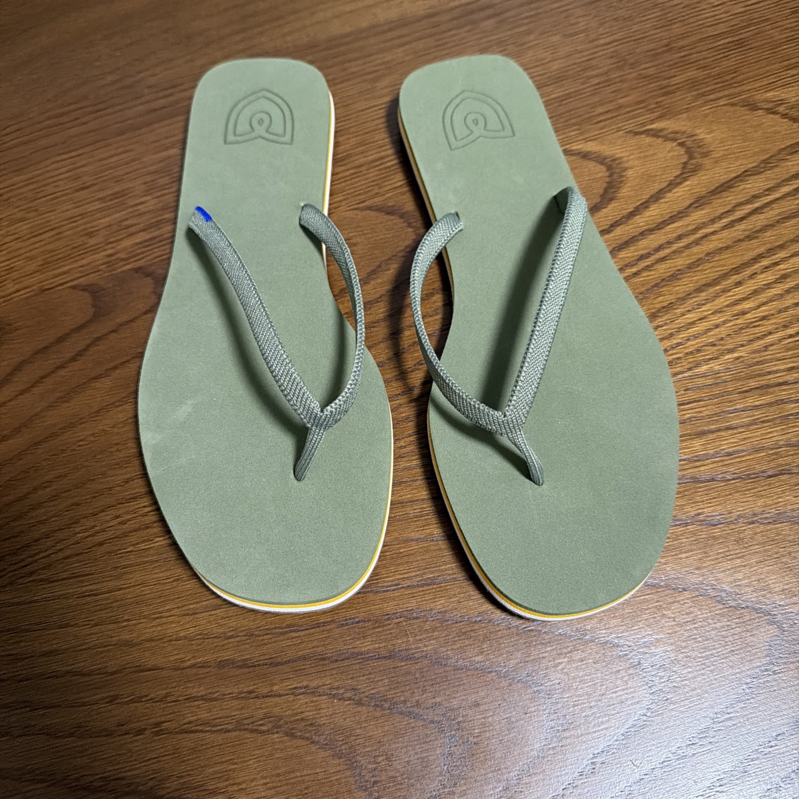Rothy’s Women’s Flip Flop Green Eco-Friendly Knit Sandals, Size 8