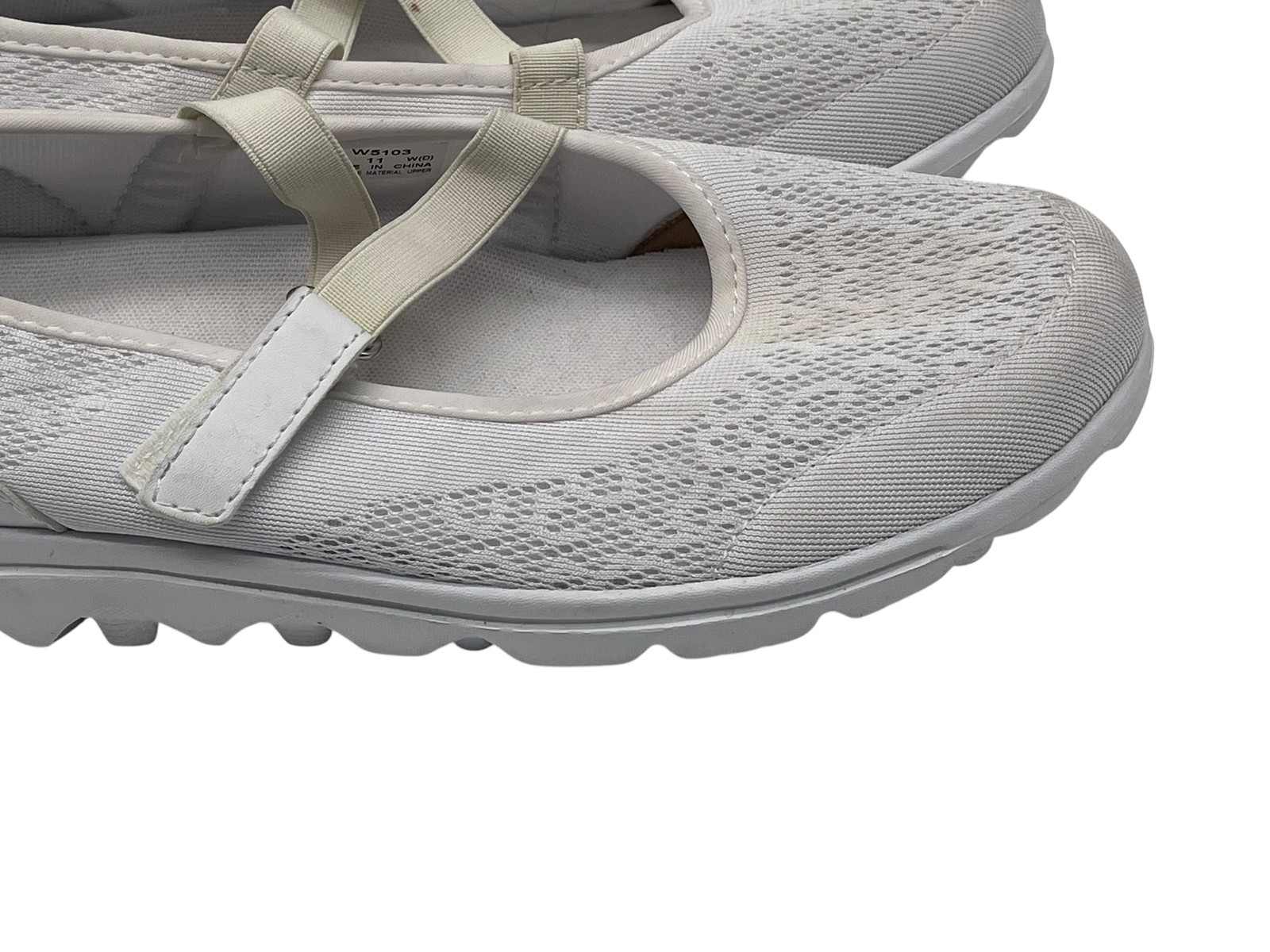 Propet TravelActiv Mary Jane Women’s 11 W White Mesh Walking Shoes W5103