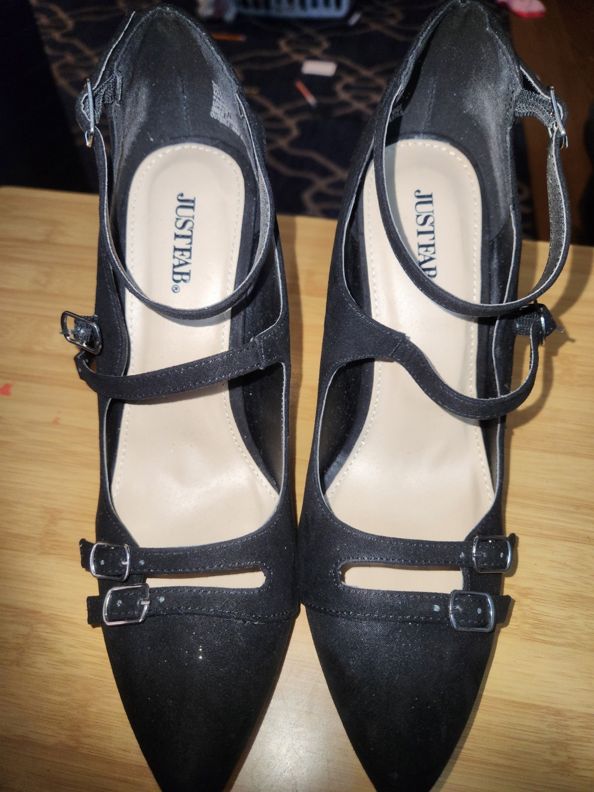 JustFab Georgya black stilettos size 8.5 $20