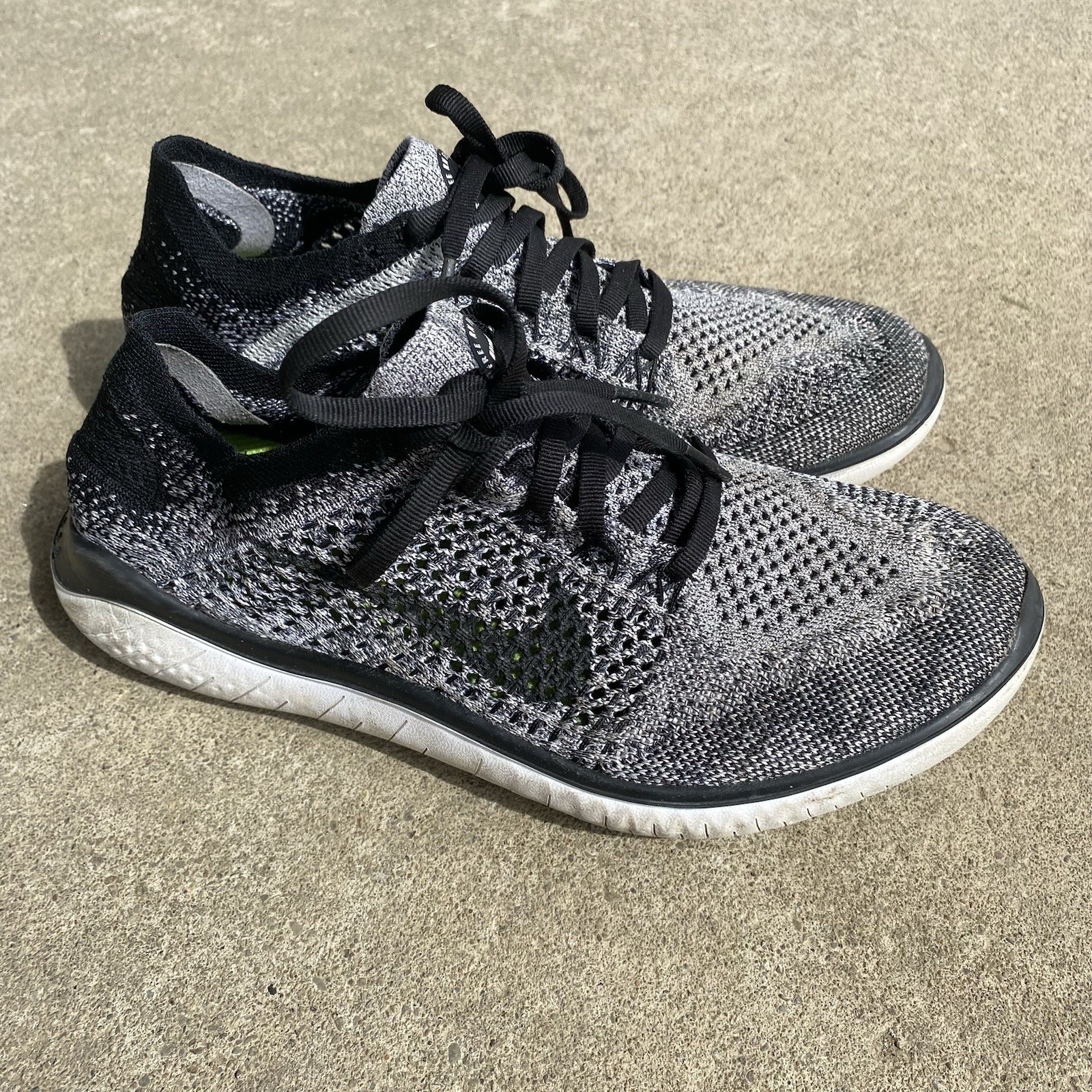 Nike Free Run Flyknit 2018 Running Shoe Sneaker Gray 942839-101 Women Size 7.5