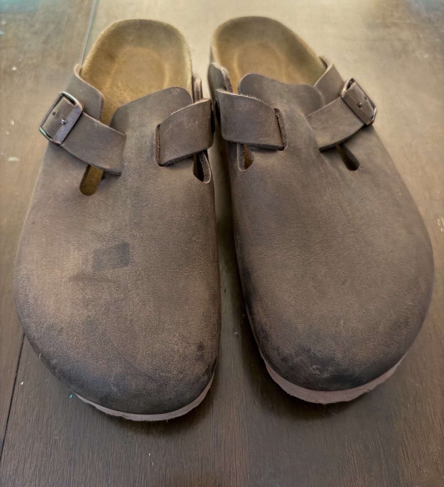 Birkenstock Boston Habana Oiled Leather Clogs Soft Footbed EU 40 Mens 7 Womens 9