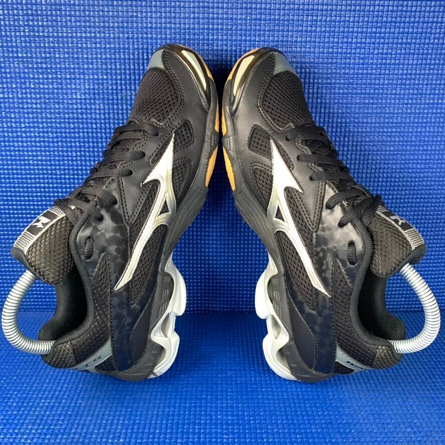 🔴 MIZUNO WAVE BOLT 5 Women`s Size 8 Black Silver Volleyball Shoes V1GC166003