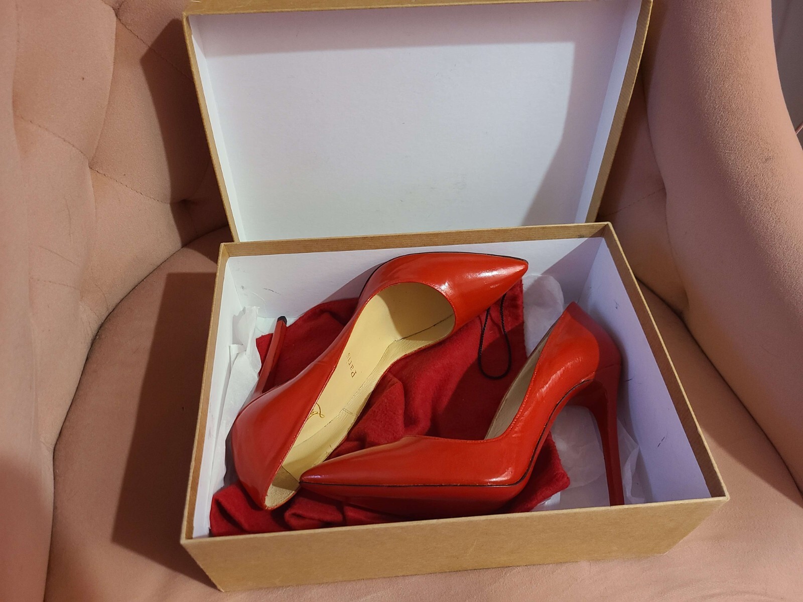 Christian Louboutin Red So Kate 120 dyed red patent leather US size 6.5