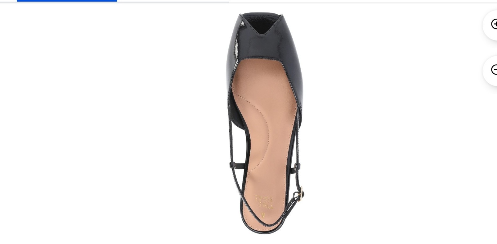 NWT Time and Tru Women’s Peep Toe Slingback Flats – Black / Bone / MultipleSizes