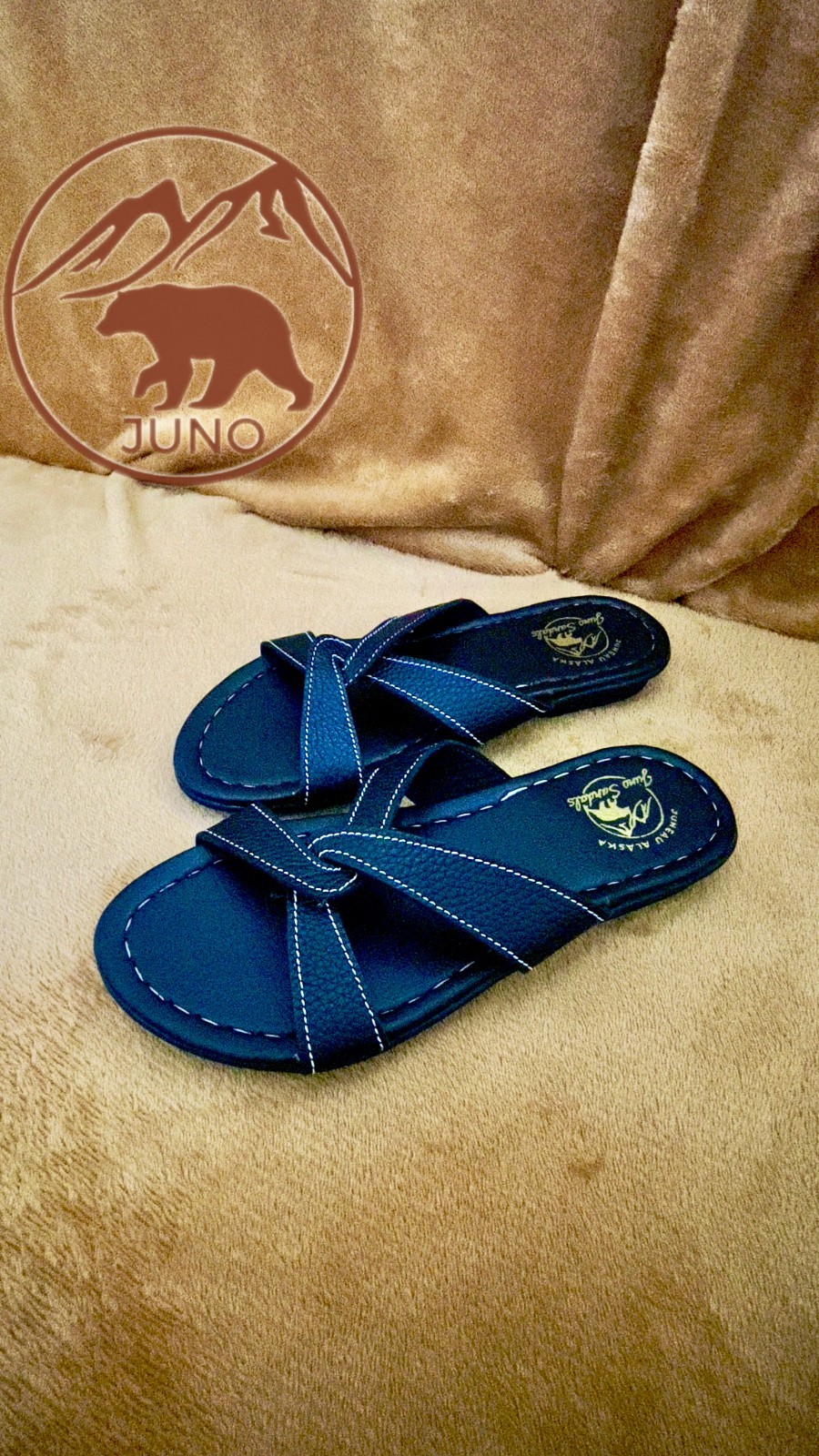 Women’s Sandals Slide Leather Handmade Stitched ( YAKOBI )