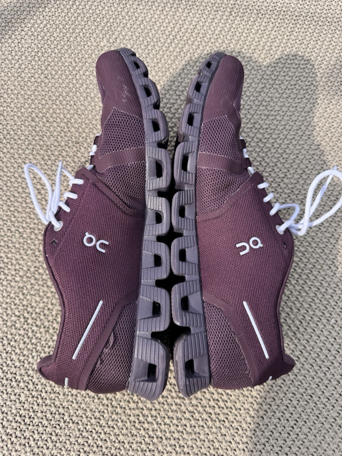 On Running Cloud Sneakers Burgundy Purple Mesh US M11 EU45 Shoes