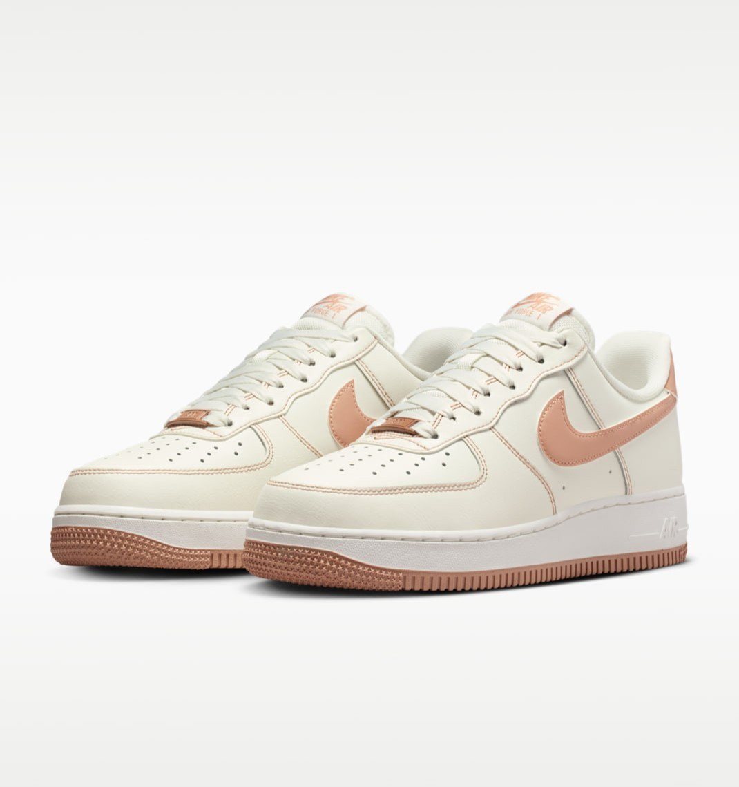 NIKE Women’s Air Force 1 ’07 IQ9428-133 Sail Rose Gold