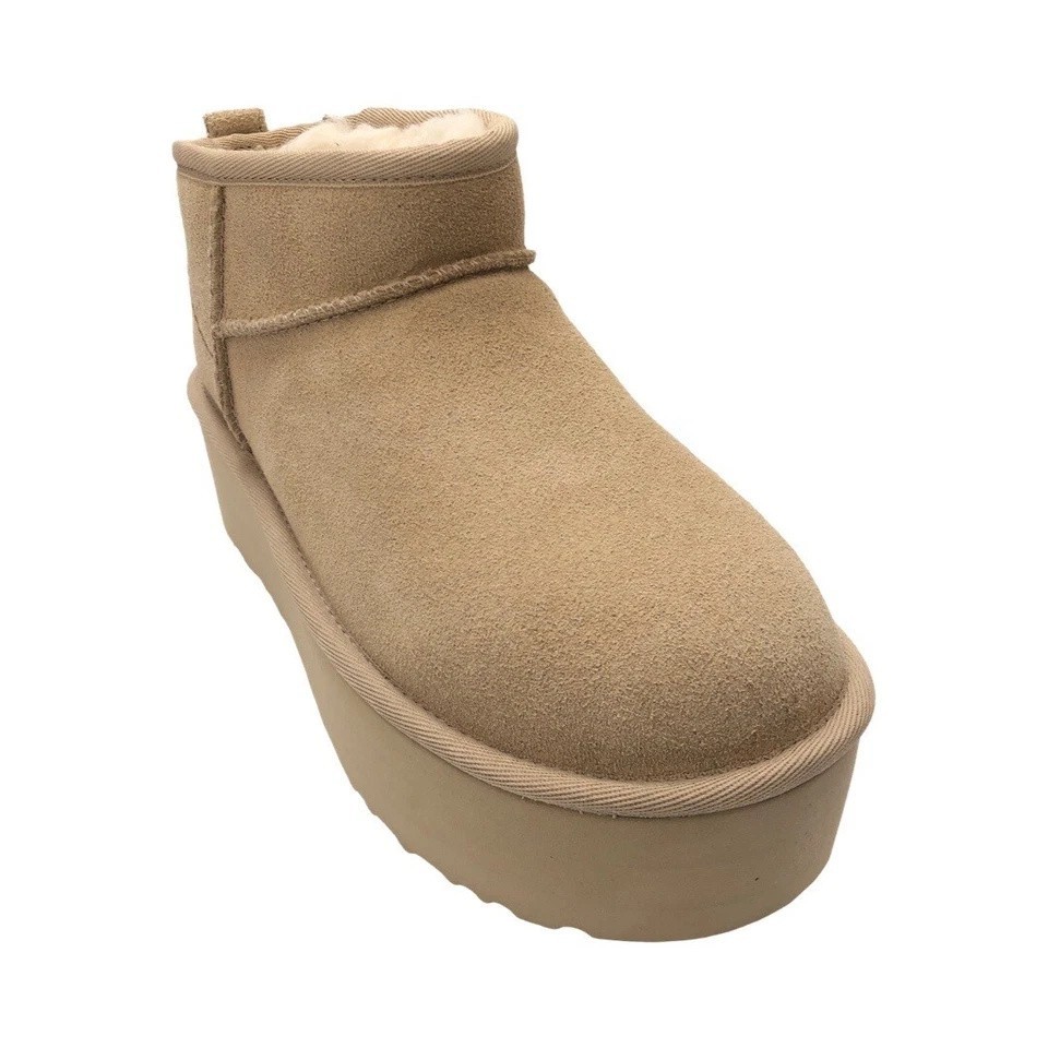 UGG Women’s Classic Ultra Mini Platform Driftwood Boots 1135092 Size 12