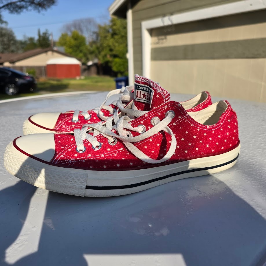 Converse Shoes Size M 10 W 12 Unisex CT All Star Ox 160517F Red Running Sneakers