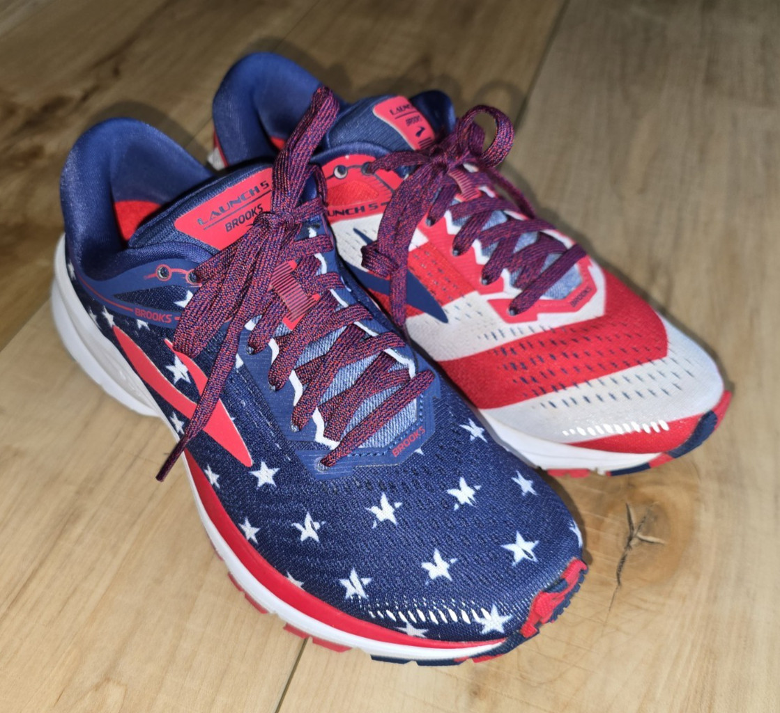 Brooks Launch 5 Victory Stars Stripes 4th USA Women’s Running Shoes sz 7