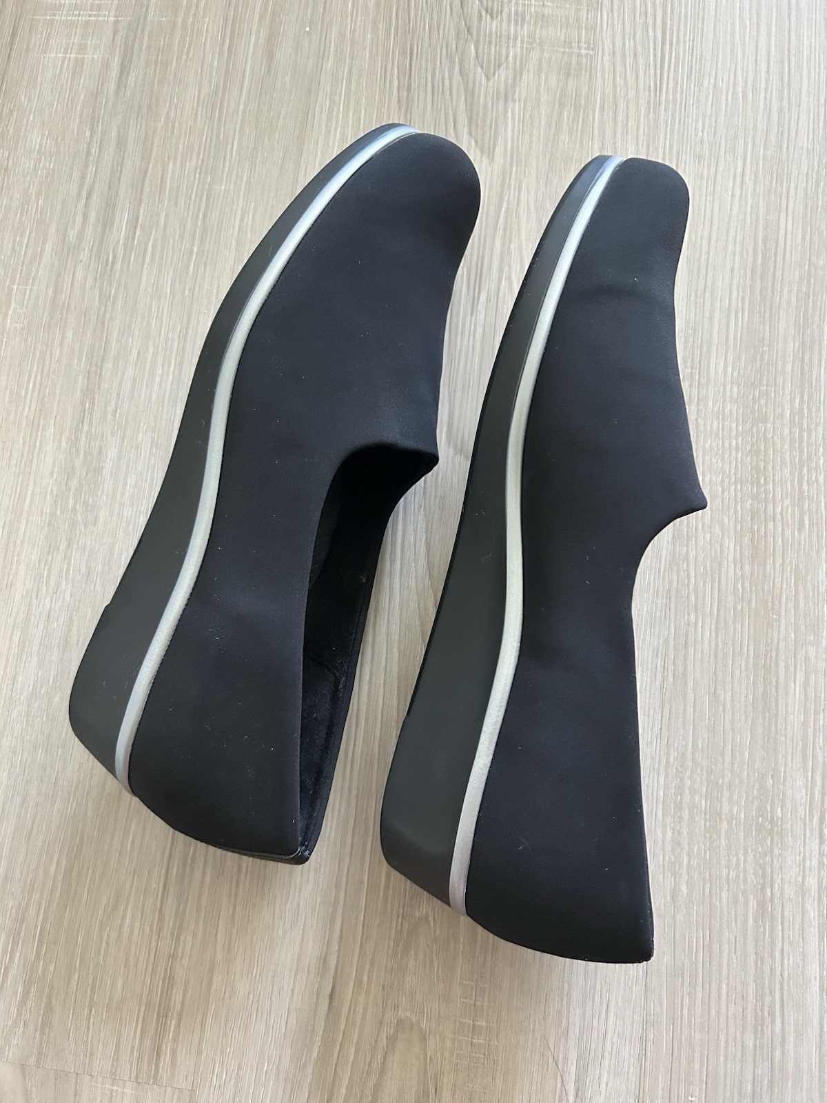 SAS Bliss Women Black Slip On Comfort Shoes Tripad Made USA Leather No Box