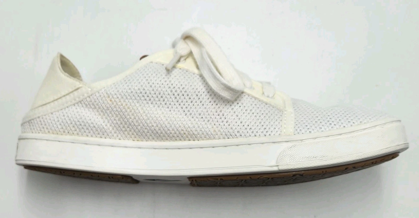 Olukai Pehuea Li White Mesh Knit Sneaker Casual Shoes Women’s Size 7.5 Lace Up