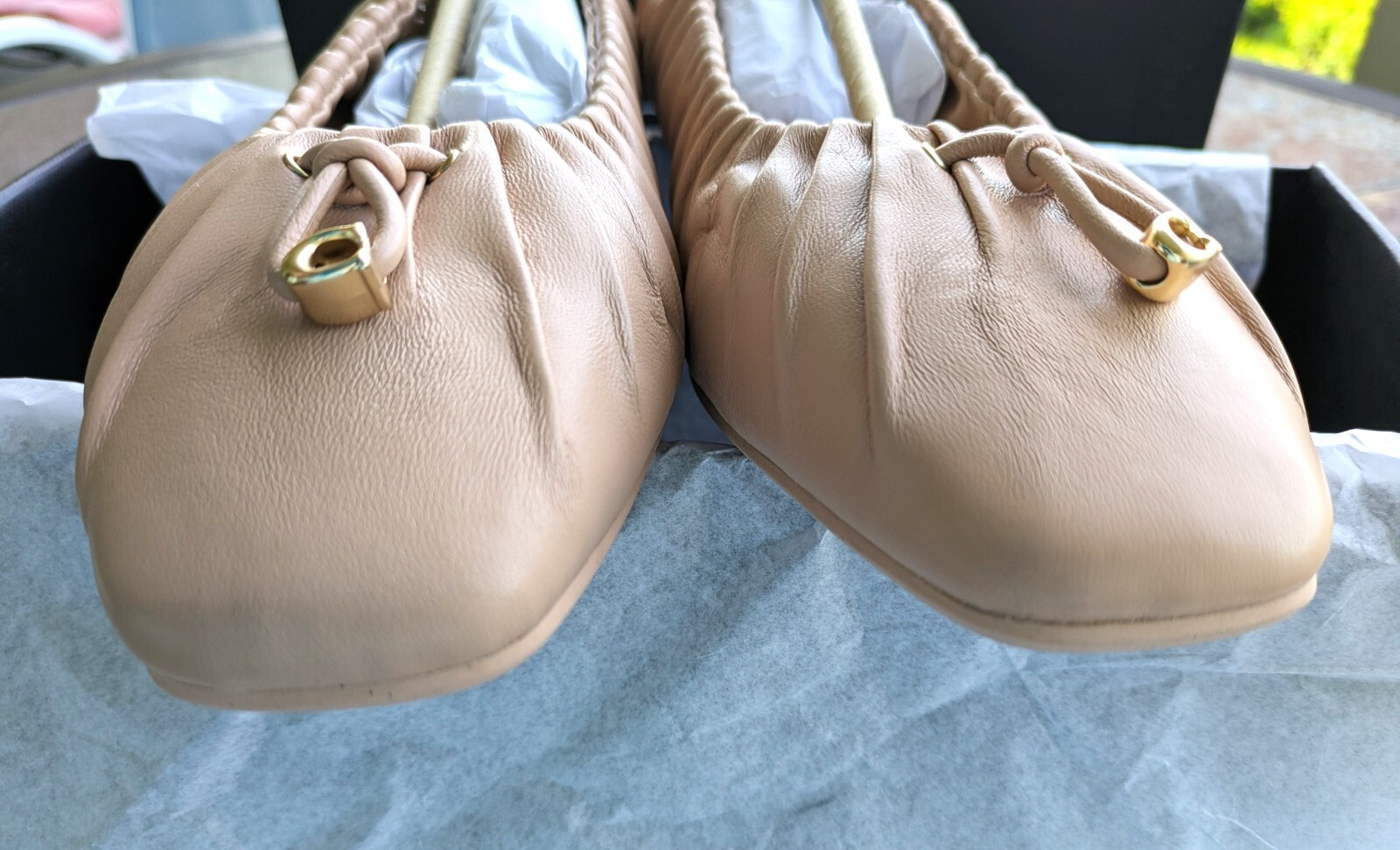Coach Eleanor Ballet Flats – nude pink – Size 8B – Women’s Leather Flats Shoes